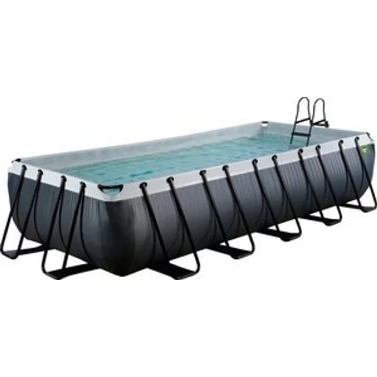EXIT Swimming Pool rechteckig 400 x 200 x 100 cm Schwarz – Bild 6