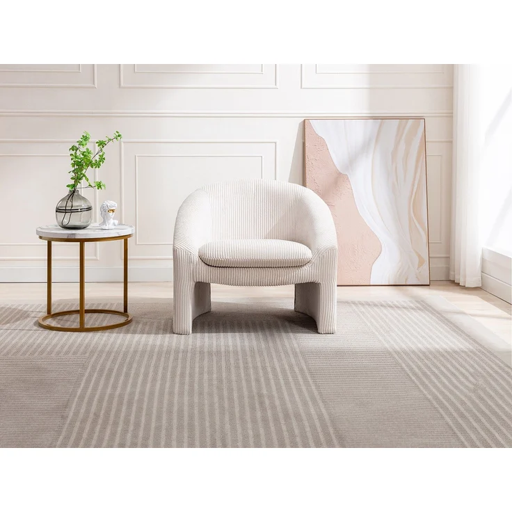 Vente-unique - OSSANA - Sessel mit gerader Rückenlehne - Plastik - Kunststoff (PVC) - Cremefarben - 83 x 74 x 74 cm – Bild 8