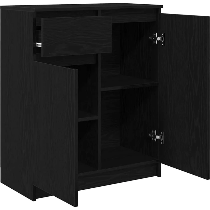 Sideboard, Kommode mit Schublade Schwarz Eichen-Optik 71x35x84 cm – Bild 5