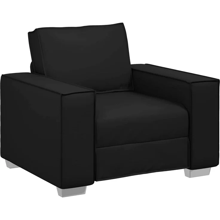 vidaXL Sofa-Sessel Schwarz 100 cm Kunstleder 4105044 – Bild 2