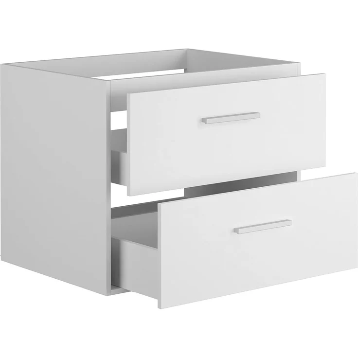 Vente-unique - KAYLA Waschbeckenmöbel Holz, Platte Weiß - B 45 cm x H 47 cm x L 60 cm – Bild 3