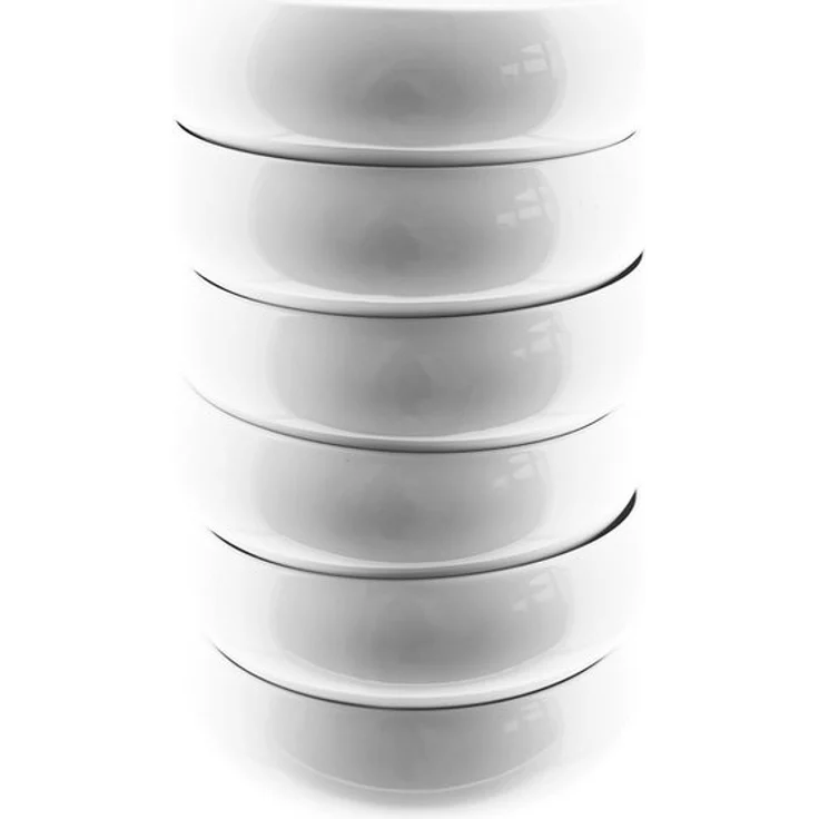 Belicia 6 Teiliges Set Suppenschüssel Ø15 cm aus Porzellan Hochglanz Weiß Rund – Bild 2