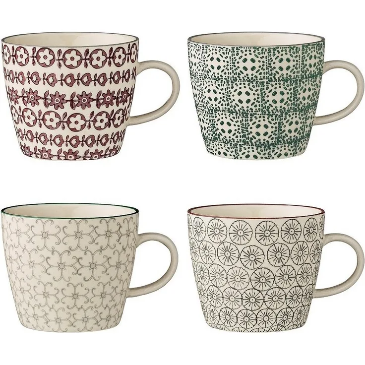Karine Mugs Henkeltasse 4er Set - Bloomingville