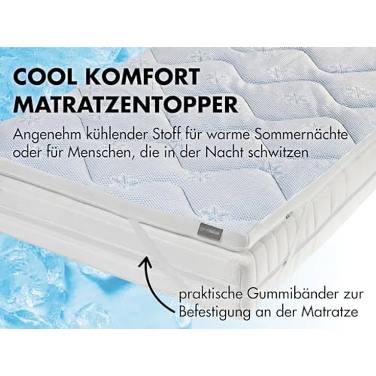 Traumnacht Cool Komfort Topper für Sommer und Winter mit kühlendem Doppeltuchbezug, 90 x 200, Öko-Tex Zertifiziert, produziert nach deutschem Qualitätsstandard – Bild 2