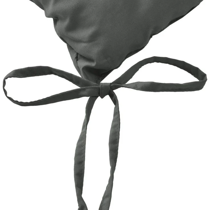 Beautissu Stuhlkissen 4er Set Stuhlkissen 40x40 mit Bändern Lea, Anthrazit, Indoor & Outdoor Aulagen mit 5 cm Polsterung für Gartenmöbel & Stühle – Bild 3