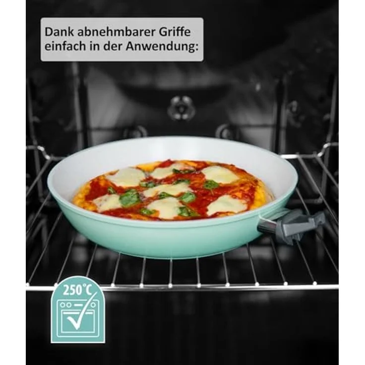Genius Bratpfanne Cerafit Revolution Pfanne 24 cm, Keramik antihaftbeschichtet, Aluminium (2-tlg, Pfanne und Deckel Pfanne Ø 24 cm), langlebige Keramik-Beschichtung, frei von PFAS-Chemikalien – Bild 5