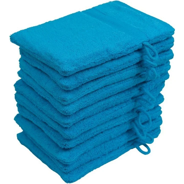 Hometex Premium Textiles Waschhandschuh in Premium Qualität 500 g/m², Feinster Frottier-Stoff 100% Baumwolle, (10er Set), weich, saugfähig, extra schwer & flauschig - TEST BILD TOP MARKE 2025