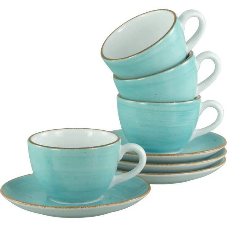 Vintage Nature Aqua, Kaffeetassen Set 8-tlg (mo)