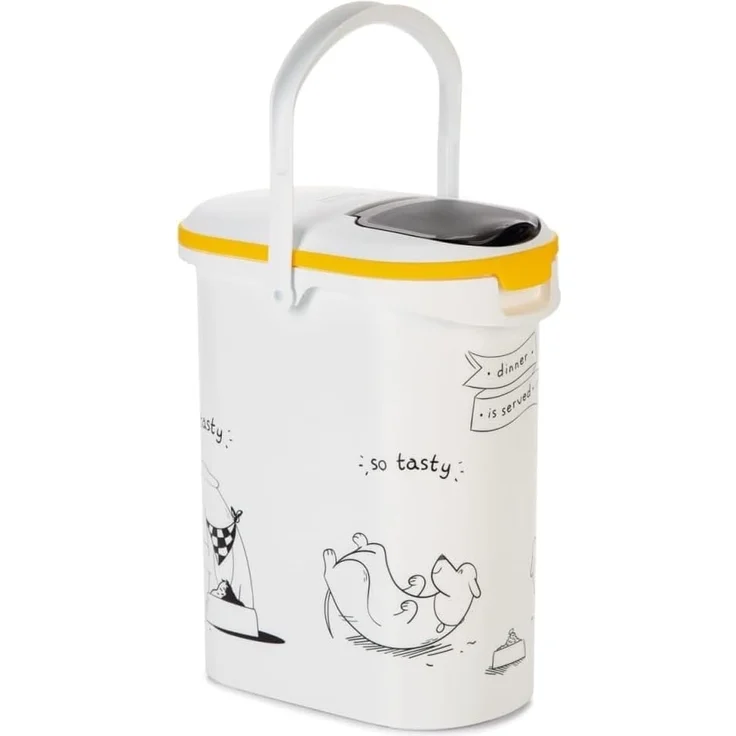 Curver Futterbehälter Futtercontainer "Dinner is served", Inhalt: 10 l / mit Griff / Maße: 28,5 x 20,0 x 35,5 cm – Bild 3