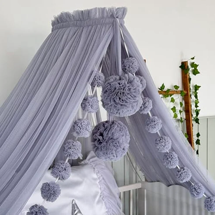 Baby Fancyroom Betthimmel Betthimmel aus 12 Meter Tüll aus 1. Klasse für Kinderbett Gitterbett, Himmel für Babybett Kinderbett – Bild 3
