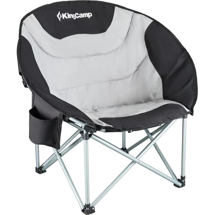 KingCamp Campingstuhl MoonChair XL Camping Klapp Stuhl, Garten Falt Sessel Kühltasche 150 kg