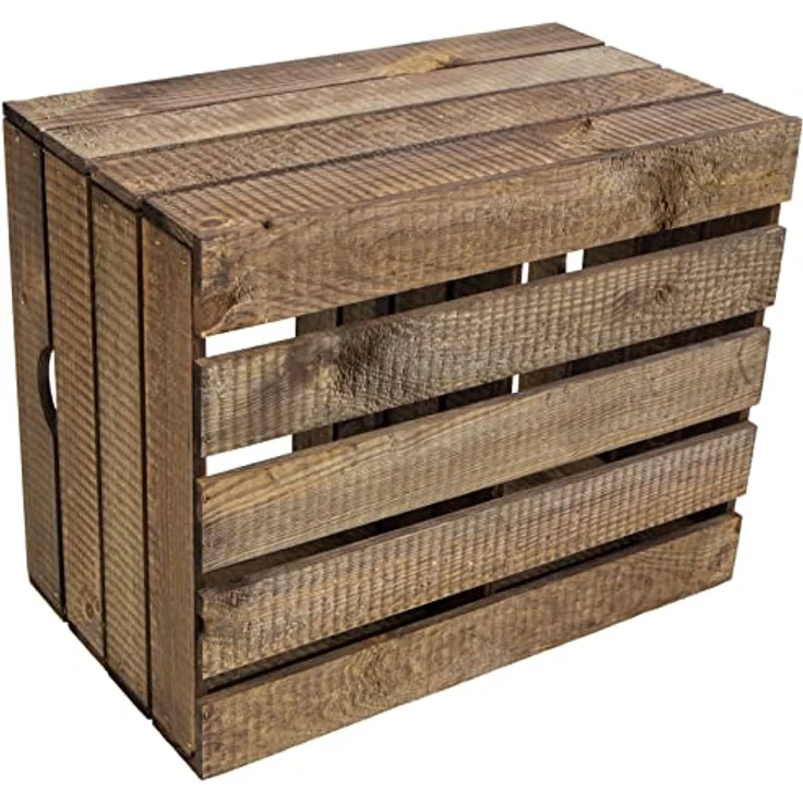 Kistenkolli Altes Land Allzweckkiste Obstkistenregal quer "Johanna" schwarzbraun (Spar-Set) – Bild 5