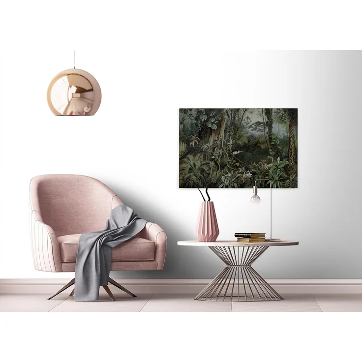 Dschungel Leinwandbild Grün 90x60 DD120393 Keilrahmen Wandbild Leinwand Urwald – Bild 6