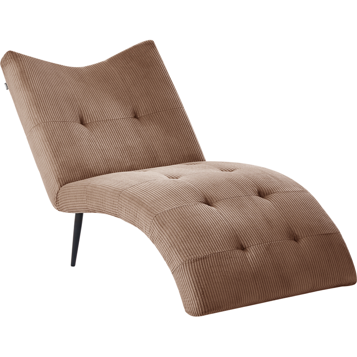 Chaiselongue QUILLY Cord Sandbeige – Bild 4