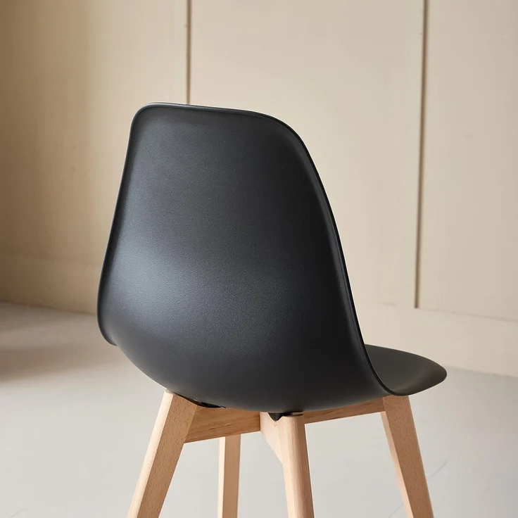 Esszimmerstühle Bürostühle 8er Set Buchenholzbeine Schwarz 8 Stühle – Bild 7
