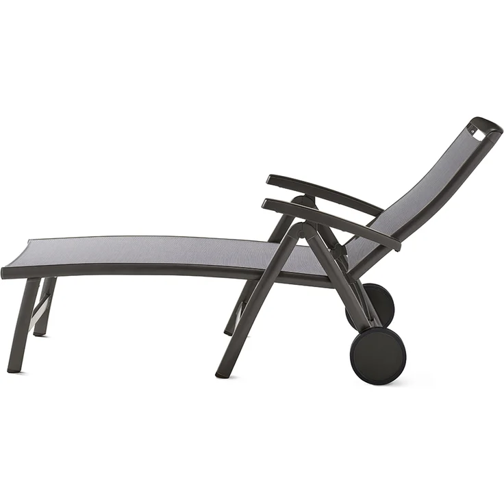 Sieger Royal Klapprollliege mit Polyesterbeschichtung, Aluminium Eisengrau 78 x 101 x 193 cm – Bild 8