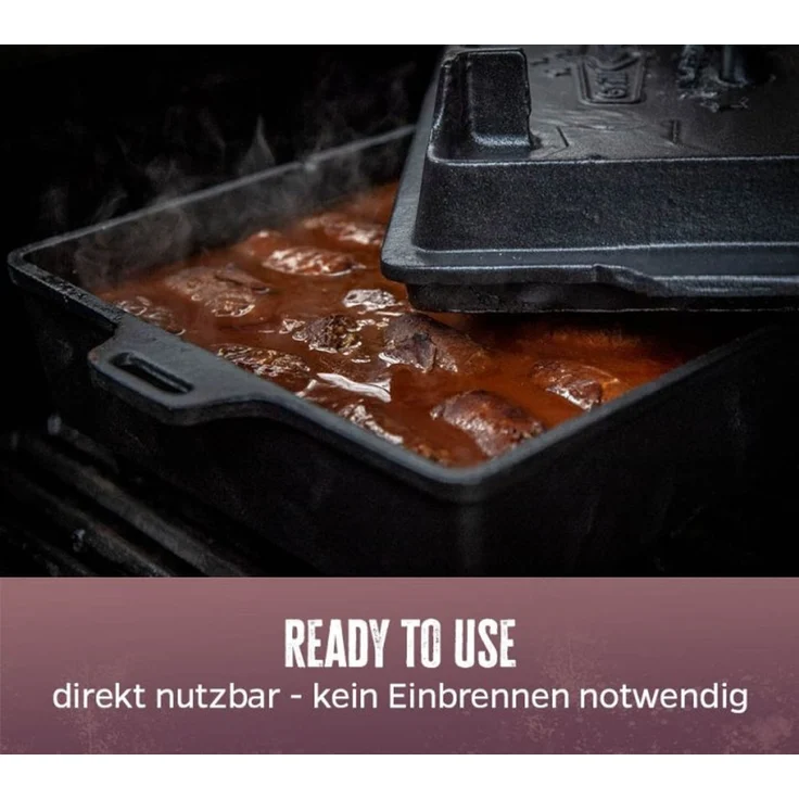 Grillfürst Dutch Oven Kastenform BK6 aus Gusseisen – Bild 6
