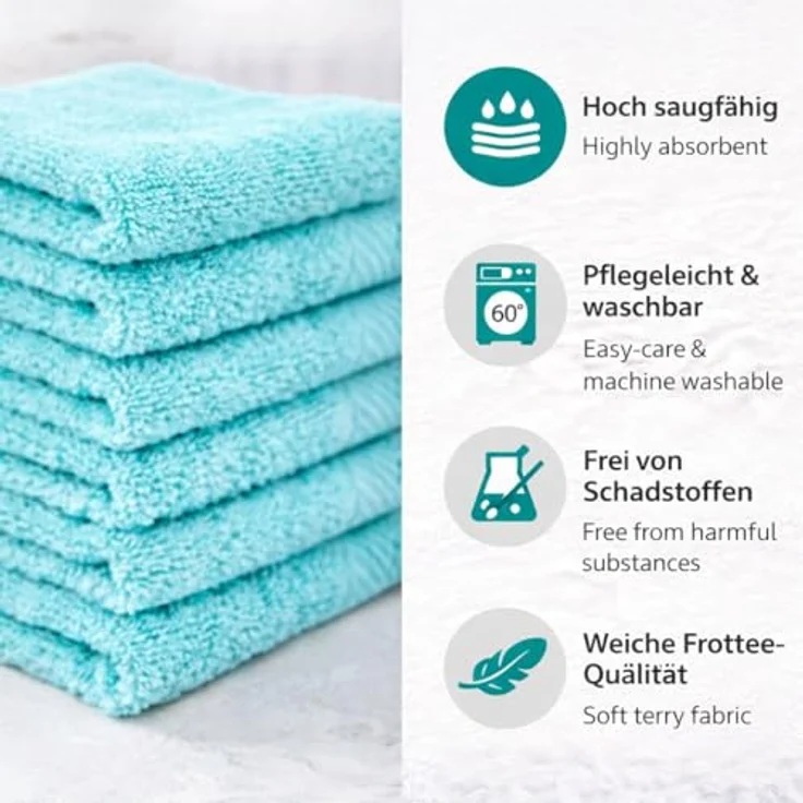 Betz Seiftuch 10 Stück Premium 100% Baumwolle Seiflappen-Set 30x30 cm – Bild 7