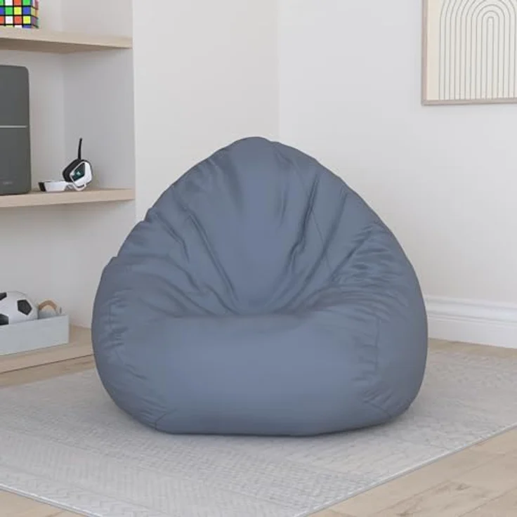 HomeIdeal - Sitzsack XXL Bodenkissen für Erwachsene & Kinder - Geeignet für Gaming oder Entspannen - Indoor wie Outdoor da er Wasserfest ist - mit EPS Perlen, Farbe:Anthrazit, Größe:XXXL – Bild 3