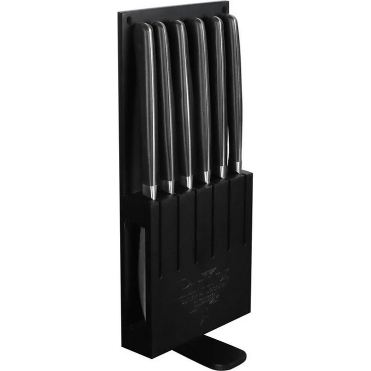 PINTINOX Steakmesser KOBE mit Sägeschliff, im 6er Set mit Halter (6 Stück) – Bild 1