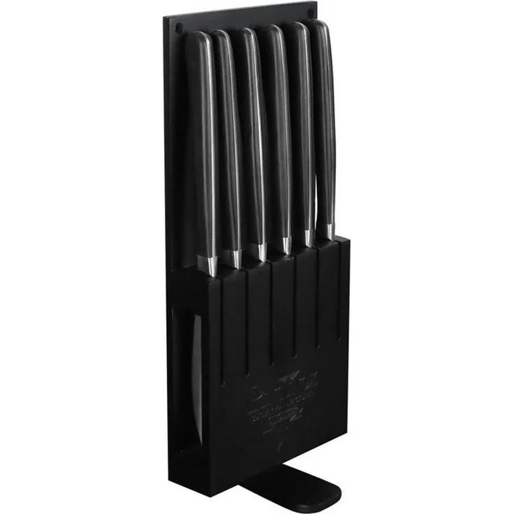 PINTINOX Steakmesser KOBE mit Sägeschliff, im 6er Set mit Halter (6 Stück)