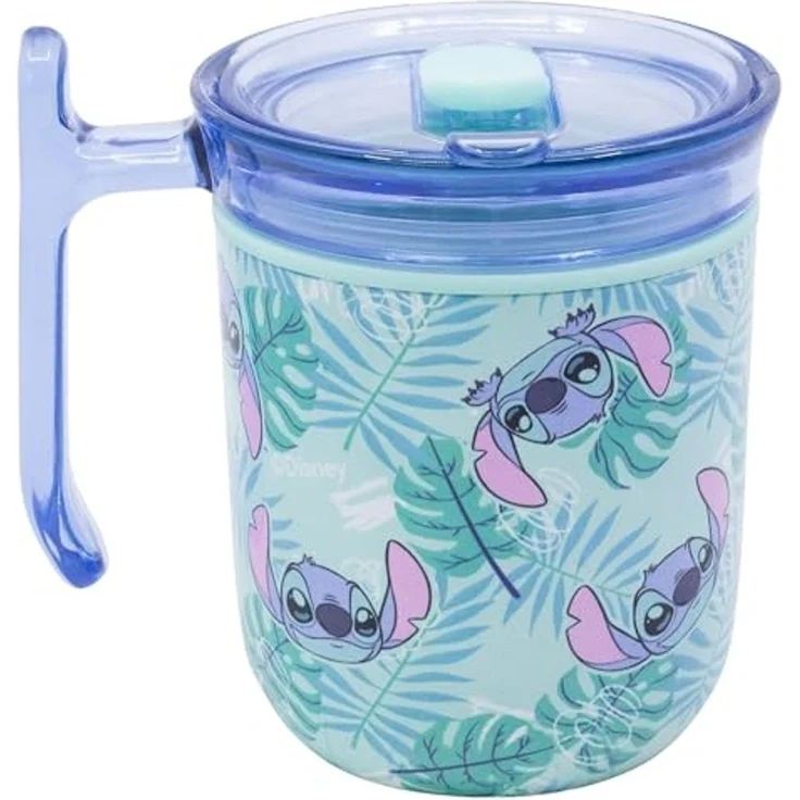 Disney Stitch Aloha Harmony Tasse 470 ml doppelwandig mit Deckel für unterwegs – Bild 3