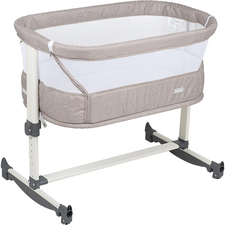 BABYGO 'Vivaldi' Beistellbett, beige, höhenverstellbar, mit Schaukelfunktion