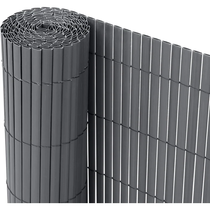 Ribelli® PVC Sichtschutzmatte Sichtschutzzaun Sichtschutz Zaun Balkon Windschutz (80x1000 cm, Anthrazit)