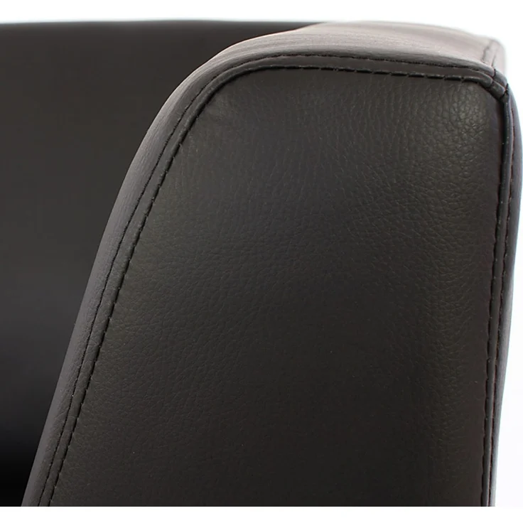 Modular 3-Sitzer Sofa Couch Lyon, Kunstleder ~ schwarz, ohne Armlehnen – Bild 5