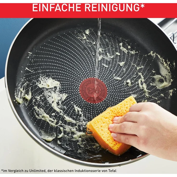Tefal L97490 Ingenio Preference On 3-teiliges Pfannenset | stapelbar | Antihaftversiegelung | induktionsgeeignet | Thermo-Signal Temperaturanzeiger | Schwarz/Edelstahl, Groß – Bild 8