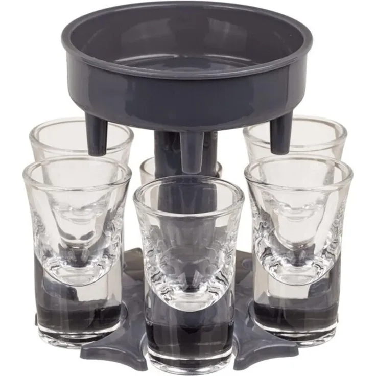 Out of the Blue Schnapsglas-Spender, mit 6 Gläsern