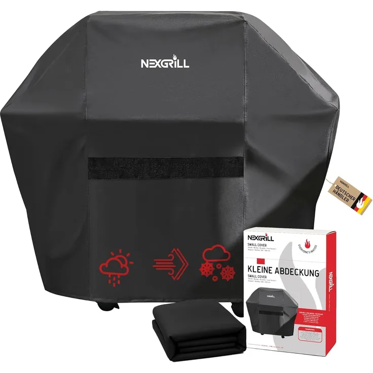 nexgrill Grillabdeckhaube Universal Grillabdeckung 178cm, 165cm, 150cm, Schutzhülle für Grill, schwarz, Grillabdeckung wetterfest