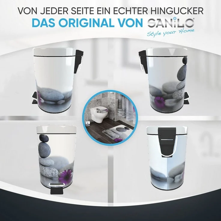 Sanilo Kosmetikeimer mit Motiv, viele schöne Bad Mülleimer zur Auswahl, 3 Liter, Abfalleimer mit Absenkautomatik & Innenbehälter – Bild 4