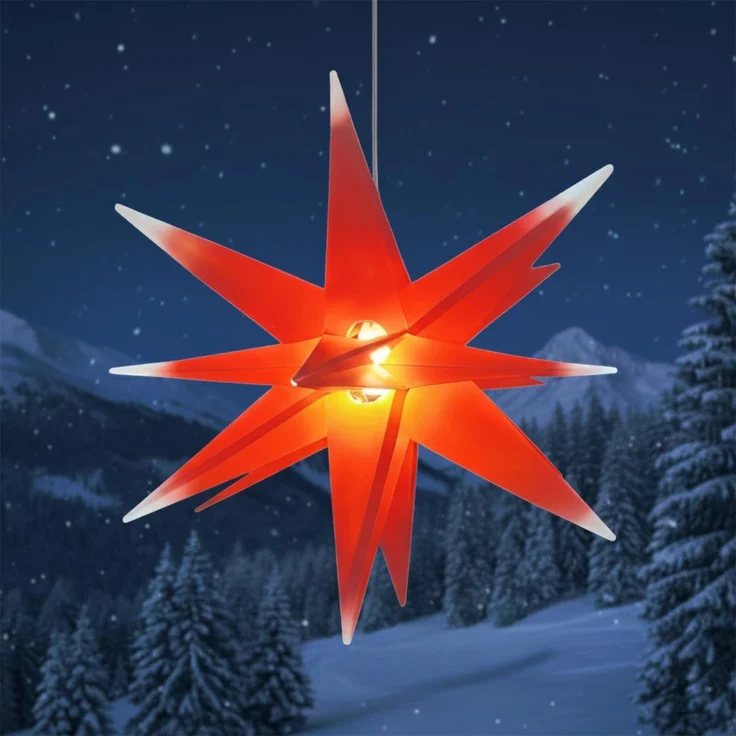 Guru-Shop LED-Stern für außen 3D Außenstern Kaspar, Weihnachtsstern,., Leuchtmittel inklusive – Bild 1
