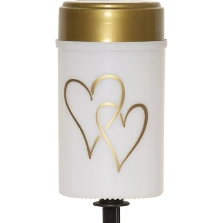 Solar-LED-Grablicht "Hearty", weiß/gold, 1 ww LED – Bild 4