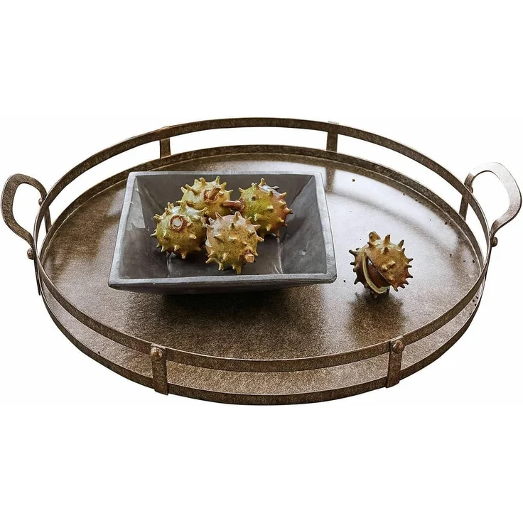 Mirabeau Tablett Tablett Aquivar antikbronze, Eisen – Bild 1