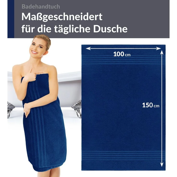 Lashuma Badetuch - XXL Handtuch London, Frottee (1-St), großes Badehandtuch - Duschtuch 100x150 cm für Damen & Herren – Bild 1