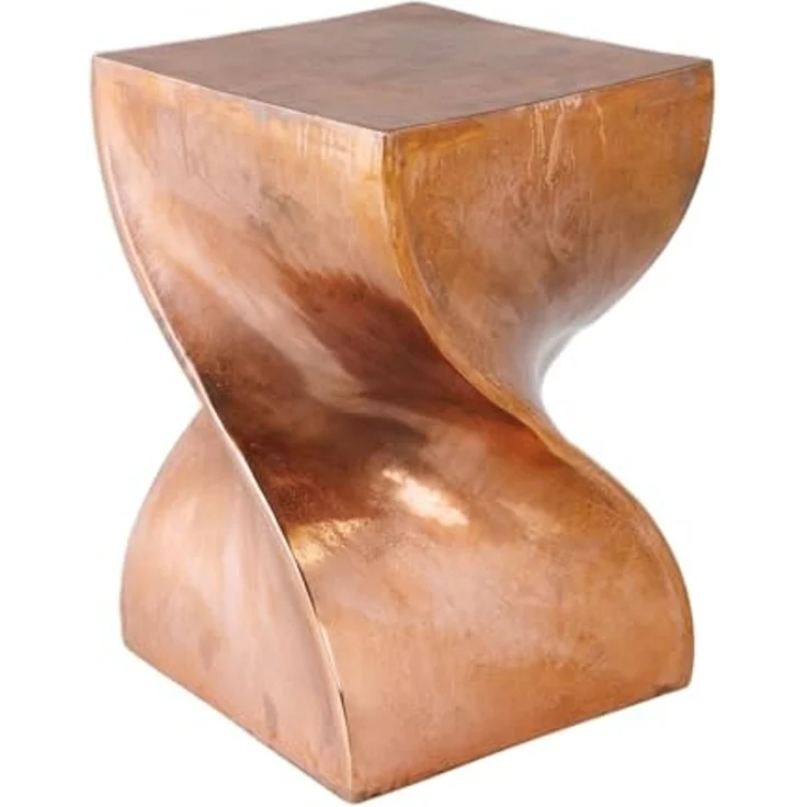 riess-ambiente Beistelltisch TWIST 30cm kupfer geflammt, Hocker · Metall · Modern Design · poliert – Bild 1