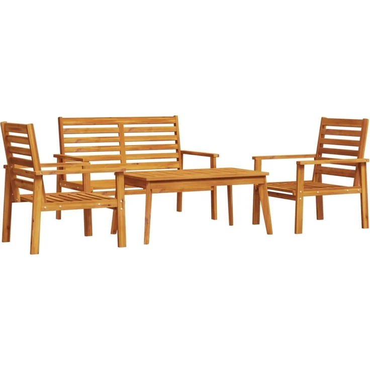 vidaXL 4-tlg. Garten-Lounge-Set Massivholz Akazie 3211794 – Bild 1