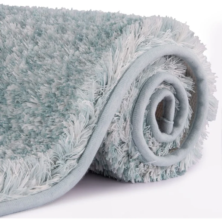 FCSDETAIL rutschfeste, Hochflor Badteppiche, Maschinenwaschbare Badematte, Badvorleger mit Wasserabsorbierenden, Weichen Mikrofasern für Badewanne, Dusche und Badezimmer