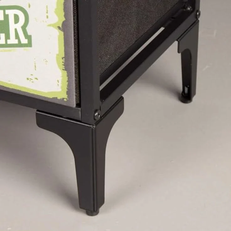 AKTIVE Max Home Mehrzweck-Schlafzimmer, Retro- und Vintage-Grafiken, 5 leichte Stoffschubladen, 103 x 30 x 56 cm, Stahlrahmen, Holzplatte, Nachttische, Wohnzimmermöbel (18402) – Bild 8
