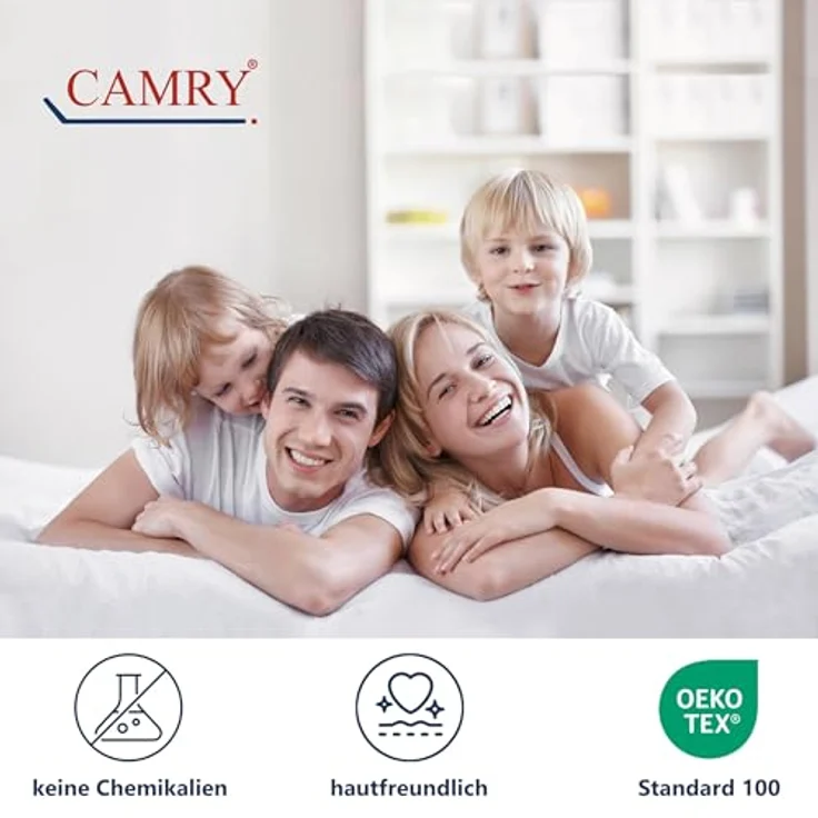 Camry Spannbettlaken CLASSIC, Jersey Baumwolle, Gummizug: rundum, viele Farben, alle Matratzenhöhen, Bettlaken, Spannbetttuch – Bild 7