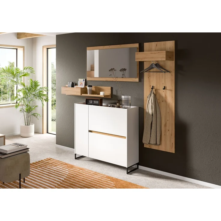 Garderoben-Set >Drive< in Weiß - 192x175x32cm (BxHxT) – Bild 5