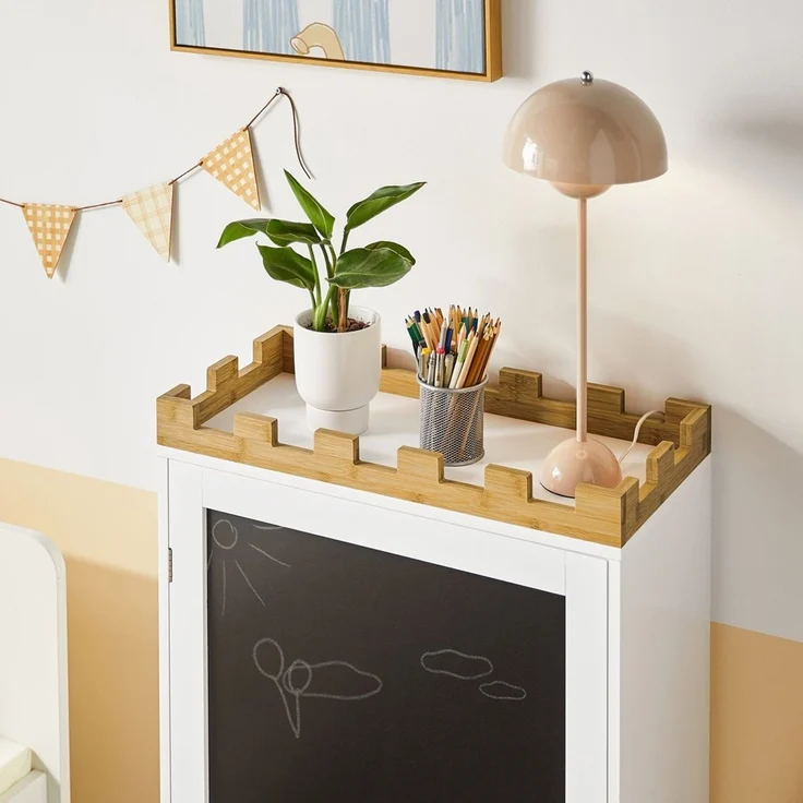 SoBuy KMB43-W Spielzeugkiste, MDF, Lackiert, Weiß, 63 x 100 x 30 cm – Bild 6