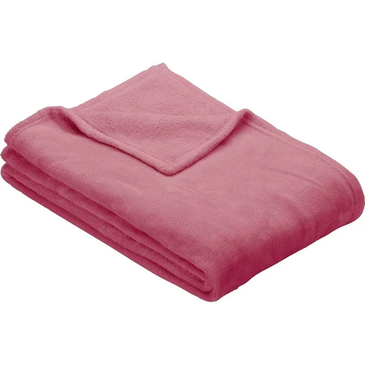 Wohndecke Uni Fleecedecke Olbia, IBENA, einfarbig schick, Kuscheldecke – Bild 1