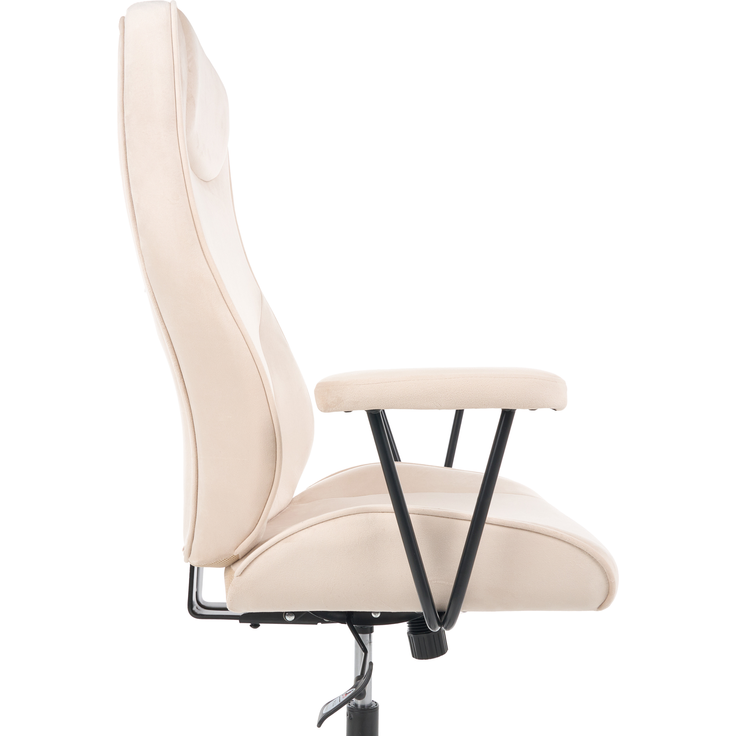 Bürostuhl TITAN Samtstoff Hellbeige – Bild 6