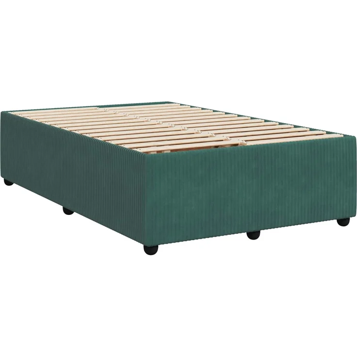 vidaXL Boxspringbett mit Matratze Dunkelgrün 120 x 190 cm Samt 3451640 – Bild 5