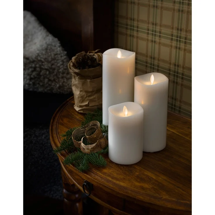 LED Duftkerze mit 6h Timer, flackernd, Ø 9cm, Höhe 23cm, Batteriebetrieb – Bild 8
