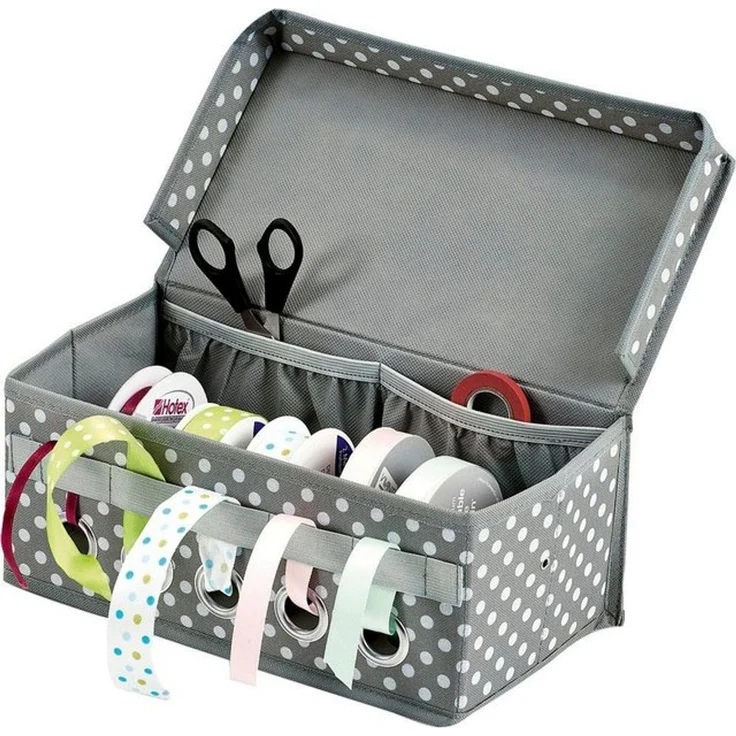 Zeller Present Aufbewahrungsbox, (Geschenkband-Organizer, aus Polyester – Bild 4