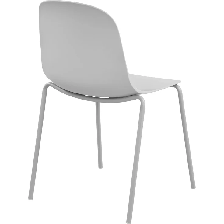 CLP Stapelstuhl Hardin mit ergonomischer Kunststoffschale und stabilem Metallgestell - Farbe:hellgrau – Bild 6
